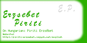 erzsebet piriti business card