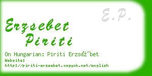 erzsebet piriti business card